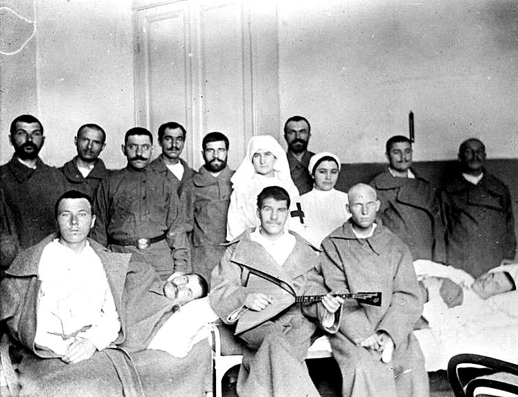  Раненые русские солдаты в&nbsp;Голицынском госпитале, 1915&nbsp;год.
