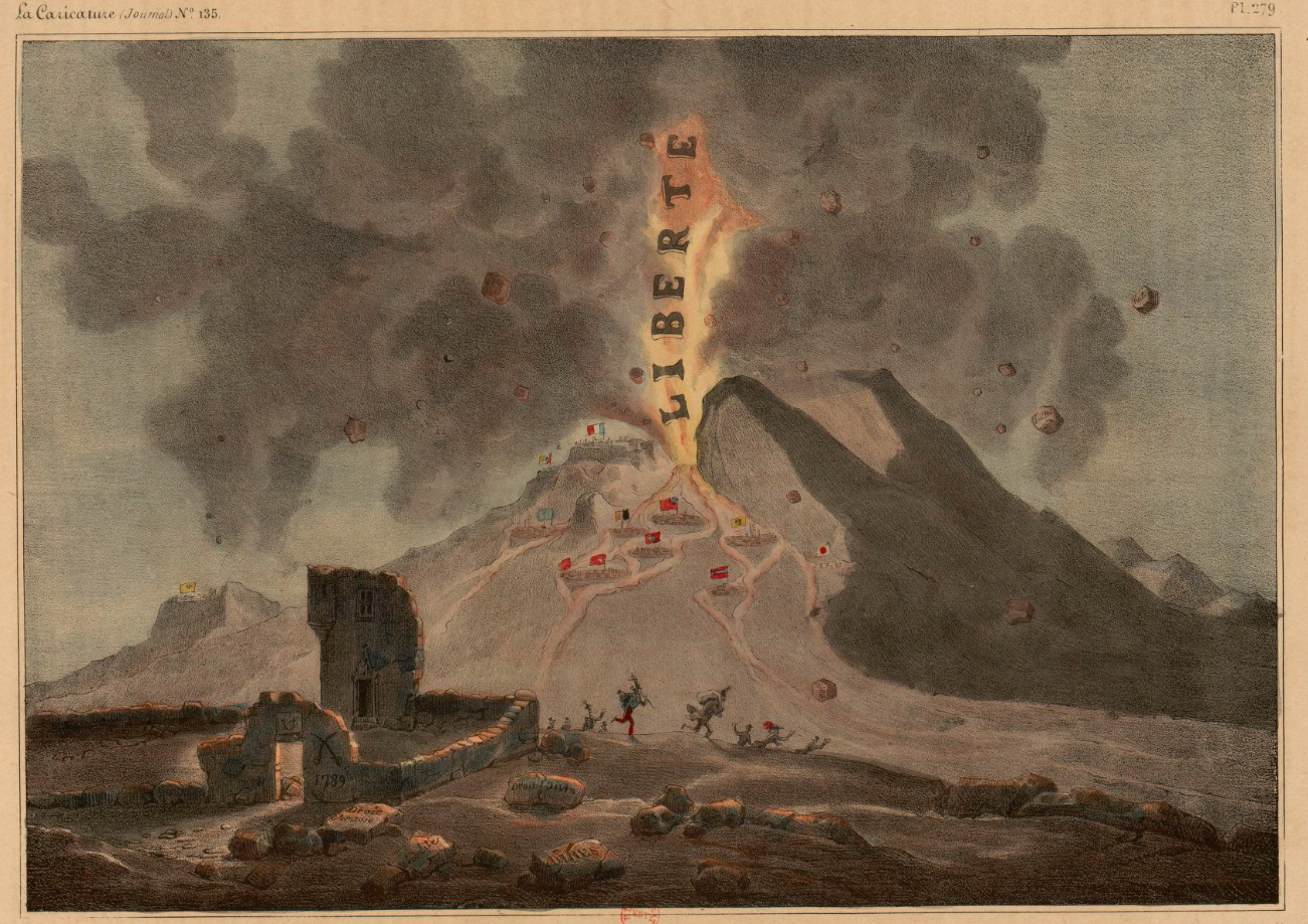 Огюст Десперре. Третье извержение вулкана 1789&nbsp;года © BnF