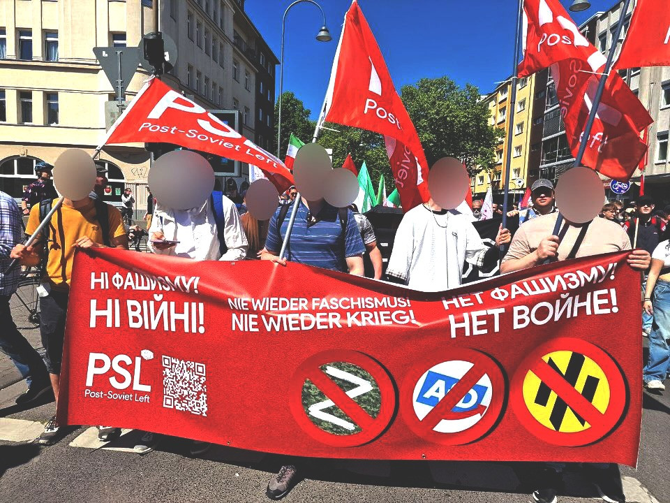 Митинг “PSL” в Берлине, 2025. “Нет фашизму. Нет войне”. 