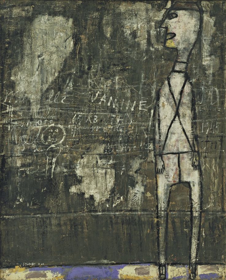 Жан Дюбюффе. Стена с надписями. 1945 (Jean Dubuffet. Mur aux inscriptions. 1945)