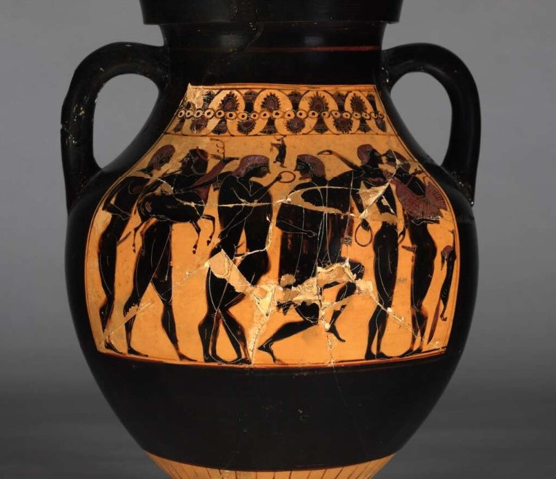 Attic black-figured amphora. 540BC. The Trustees of the British Museum