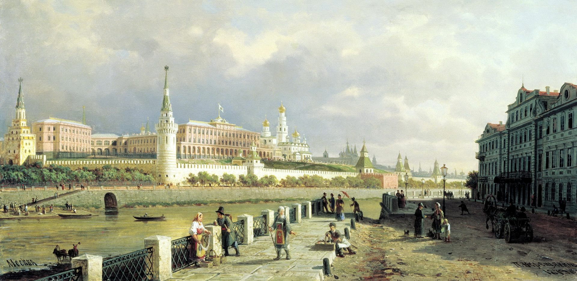 Москва в&nbsp;XIX веке, вид на&nbsp;Кремль