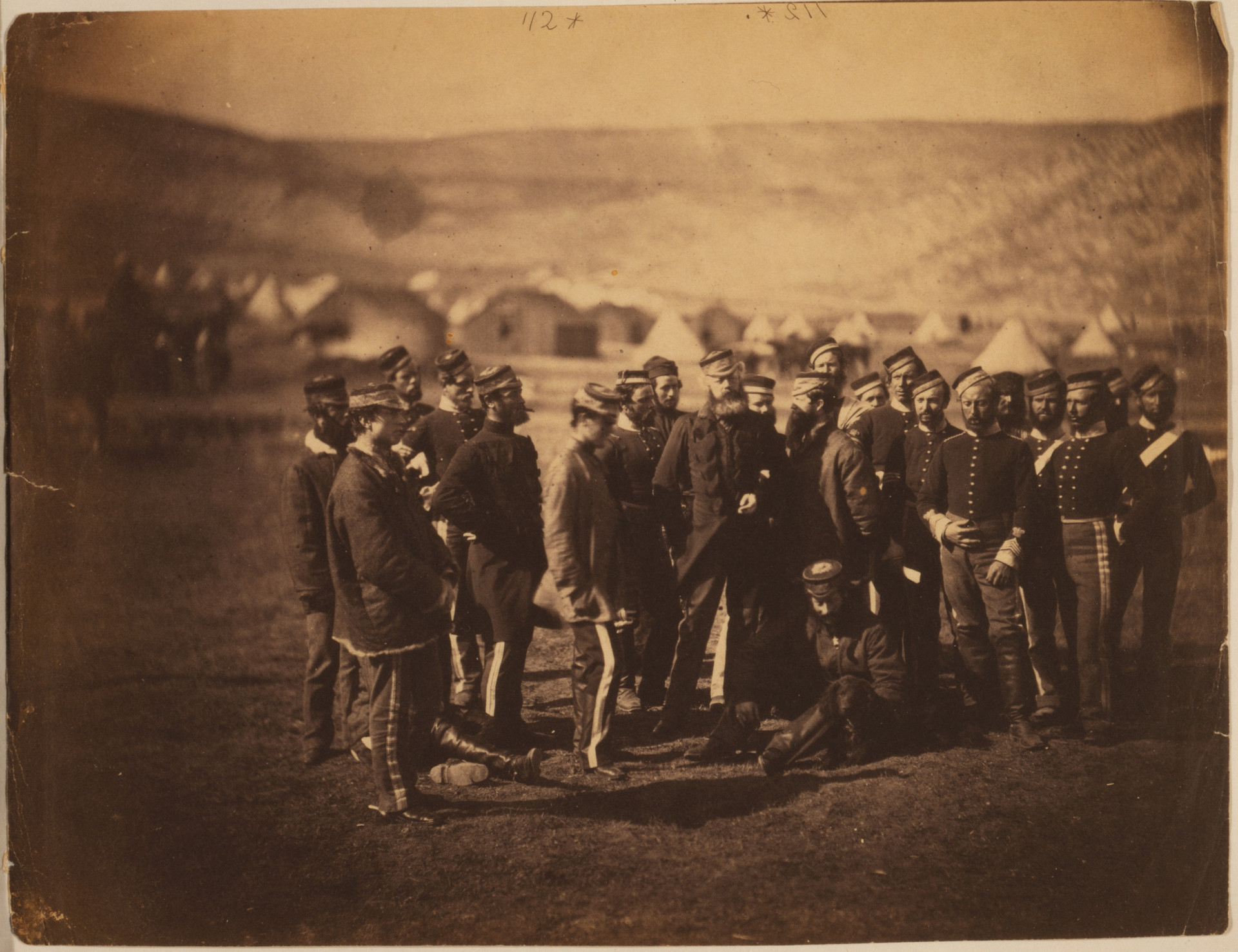 Roger Fenton. Colonel Doherty, officers & men of the 13th Light Dragoons. Library of Congress.