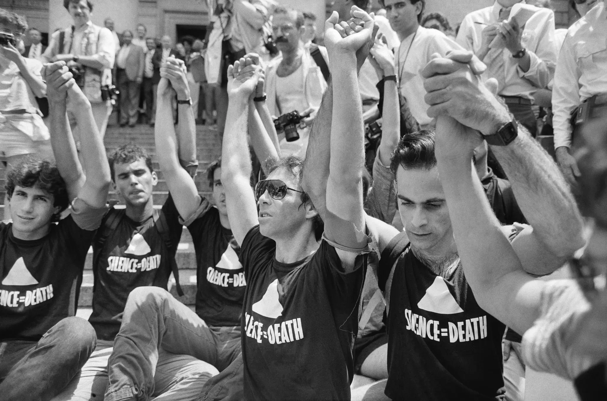 Демонстрация, спонсируемая Коалицией по борьбе со СПИДом, 1987