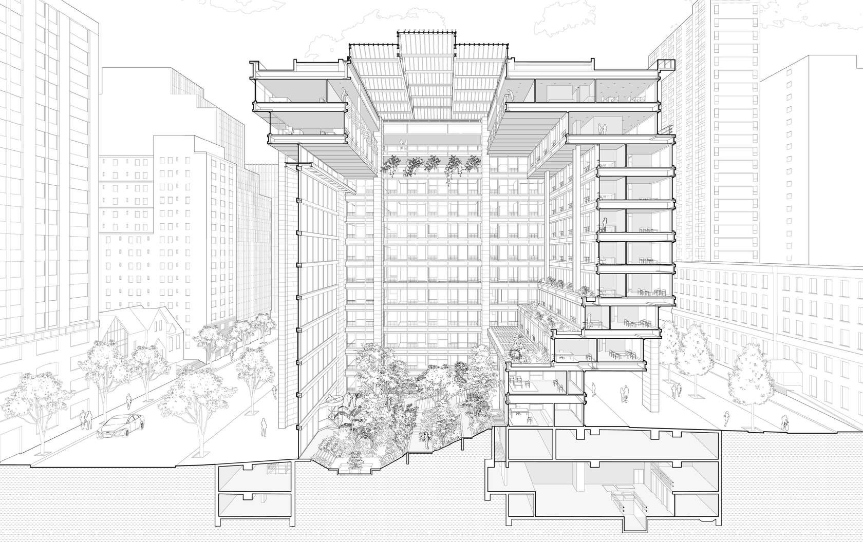 The Ford Foundation. Kevin Roche John Dinkeloo and Associates. New York, USA (1968)