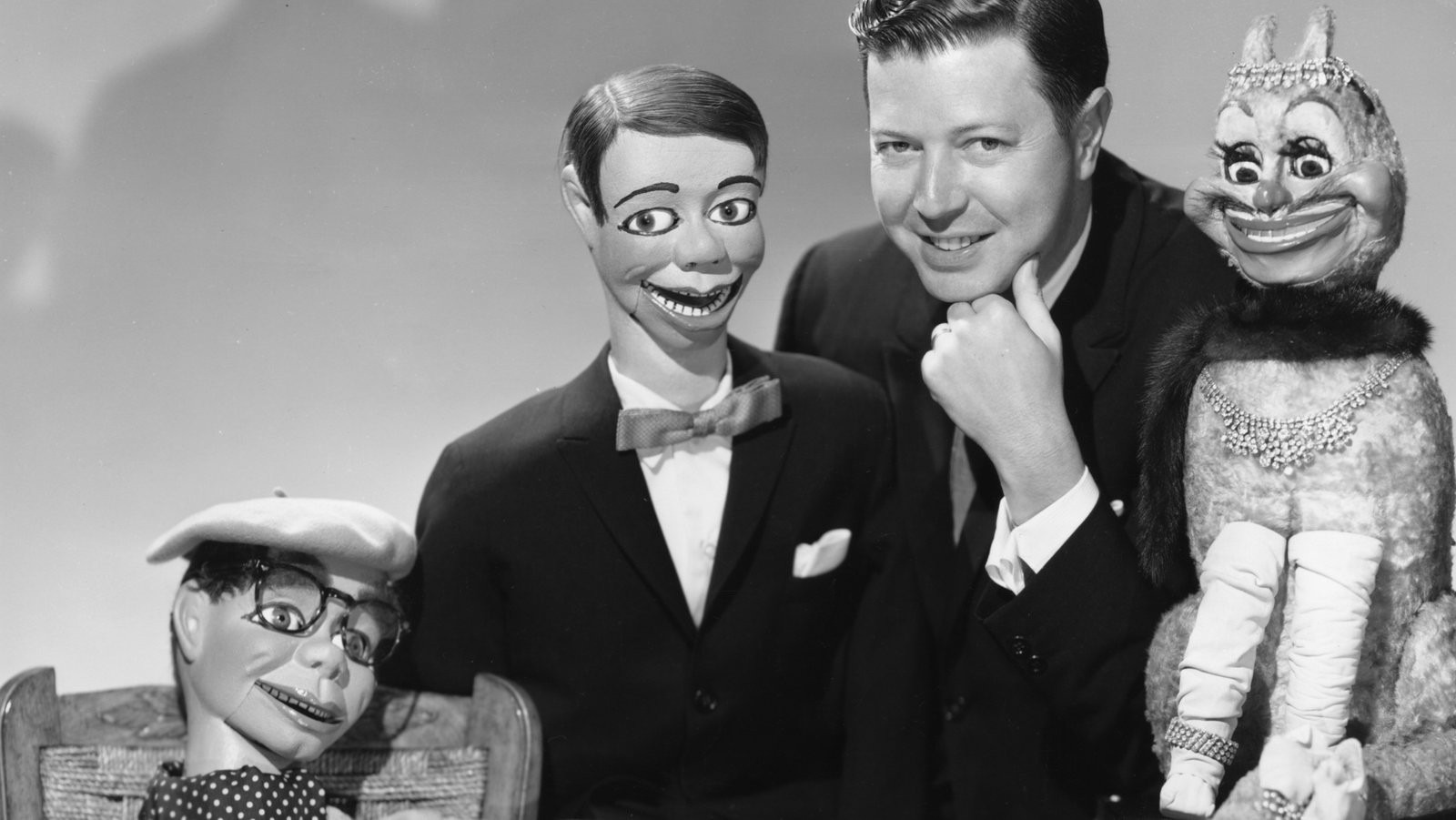 American ventriloquist Jimmy Nelson in the 1950s. Photo: James Kriegsmann / Michael Ochs Archive, via Getty Images