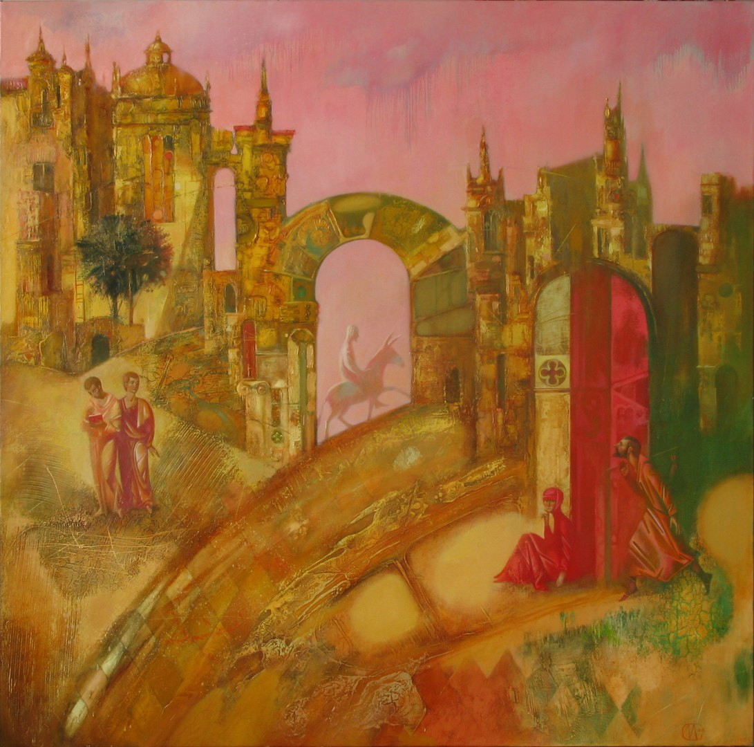 «Путь в&nbsp;вечный город». Холст, масло. 200×200. 2008.