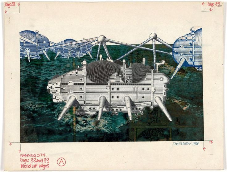 Ron Herron. Walking City on the Ocean, project (Exterior perspective), 1966 © MoMA (moma.org)