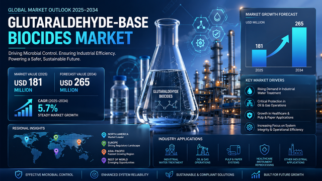 Global Glutaraldehyde-Base Biocides Market Size, Share, Growth Analysis and Industry Outlook, 2025–2034