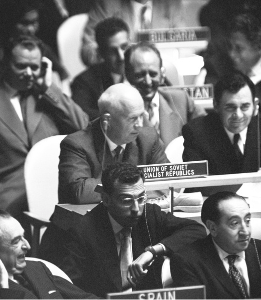 Никита Хрущев на&nbsp;Генеральной Ассамблее ОНН, Нью-Йорк, 1960