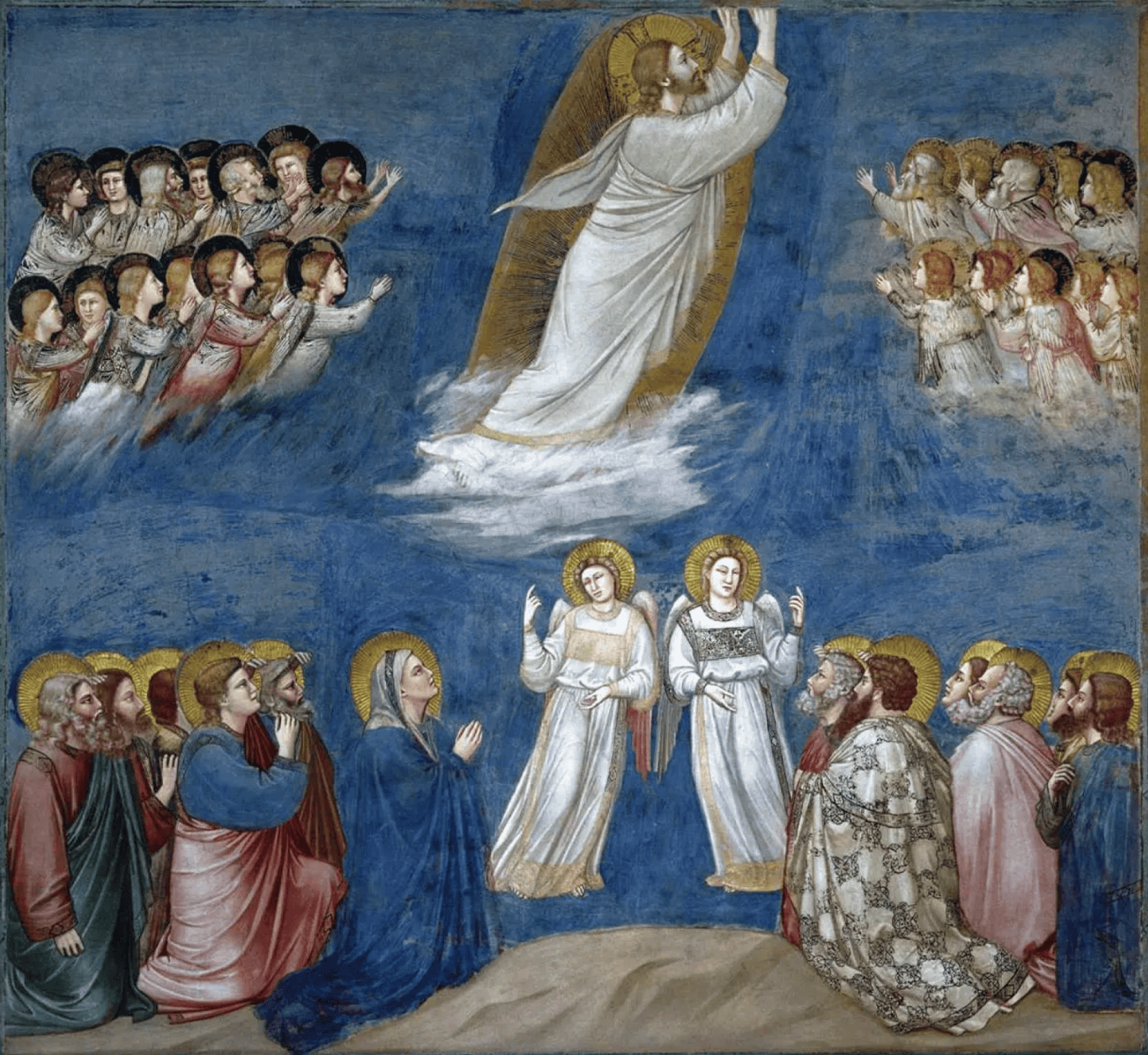 Вознесение. Сцены из жизни Христа. Джотто ди Бондоне, 1306. 