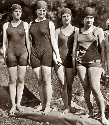 Figure 2.2: Development of the women swimming costume, the 1890s-2010s