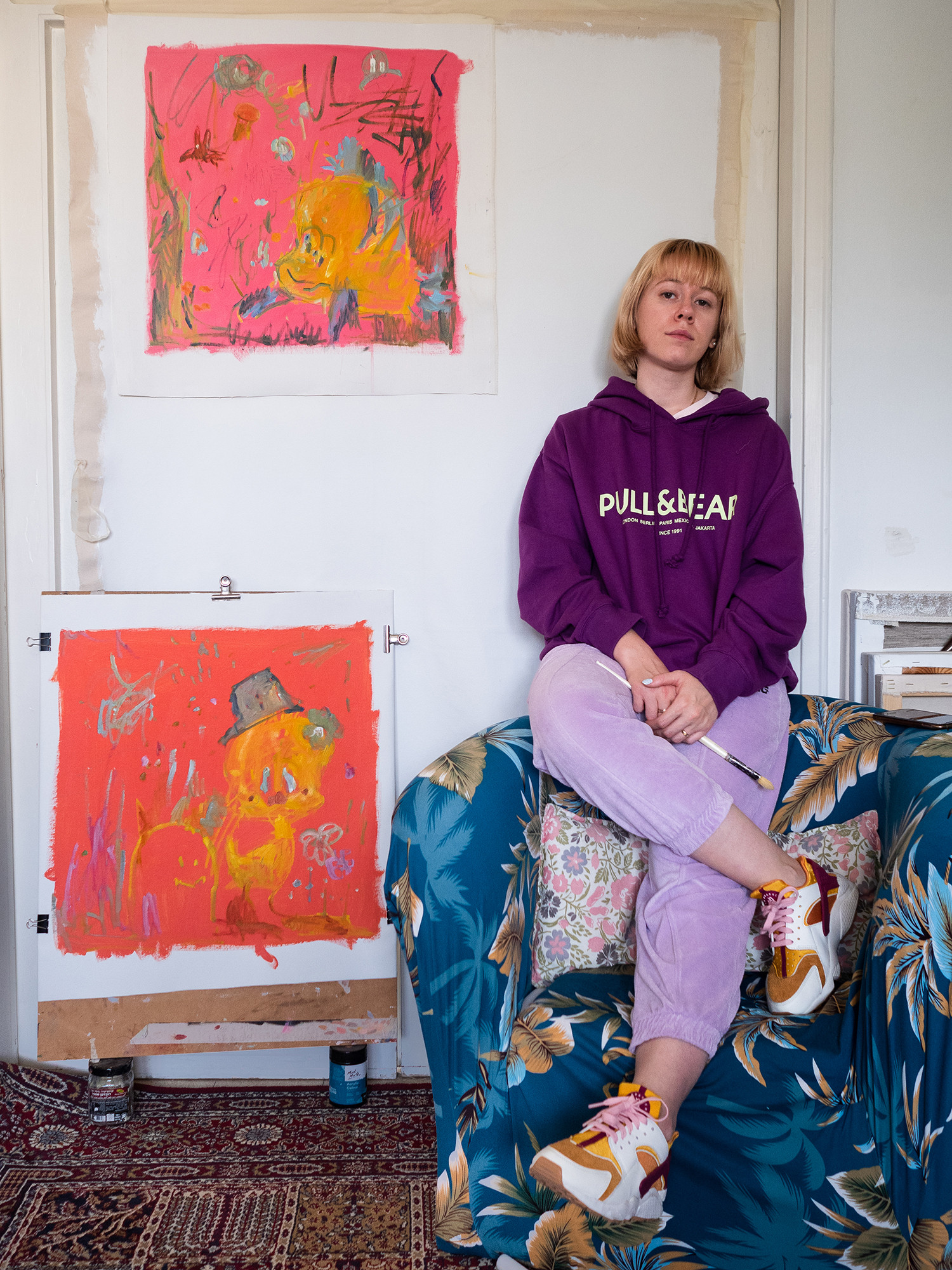 Kate Belukhina in her home studio