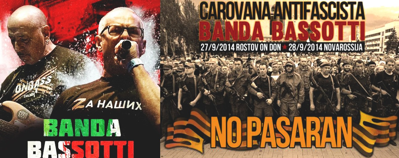 “В 2014 году итальянец Давид Каккионе («Banda Bassotti») со своими товарищами создал «Караван антифашистов» — интернациональную группу, которая все эти 12 лет поддерживает Донбасс и возит туда гуманитарную помощь.” Reverse