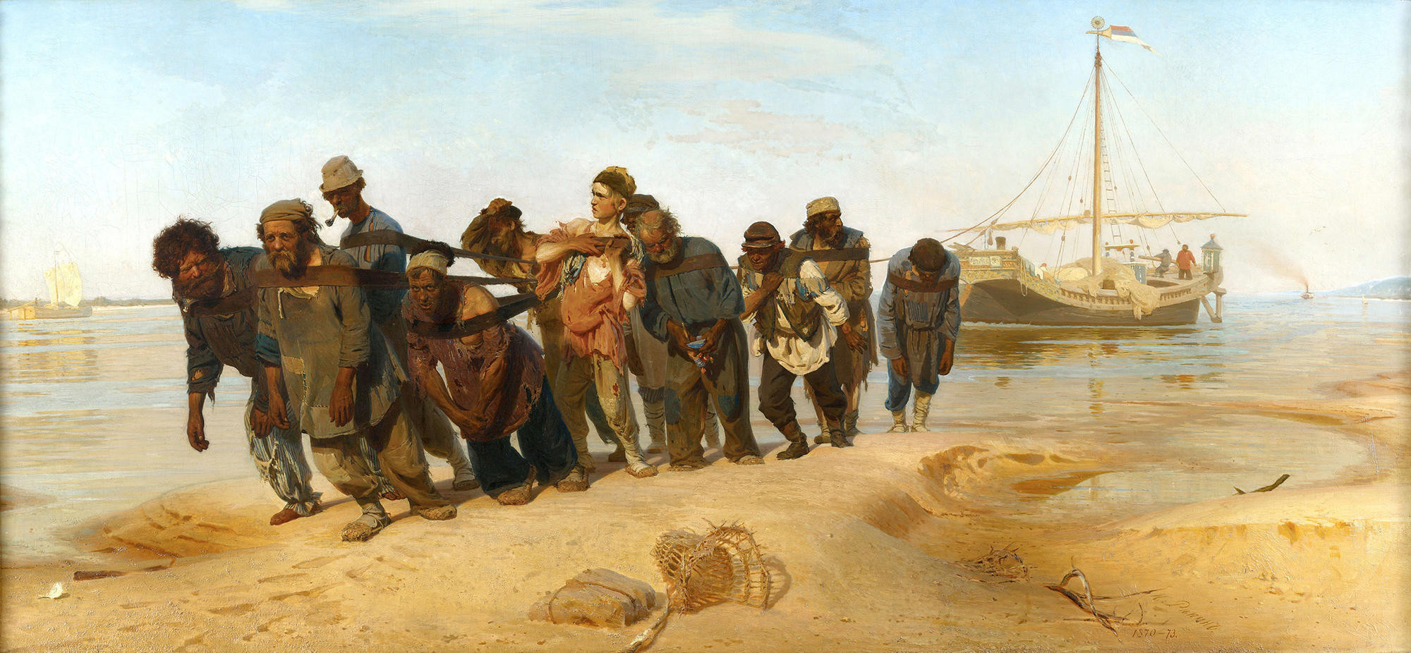 Илья Репин, «Бурлаки на&nbsp;Волге», 1870-1873&nbsp;гг., Государственный Русский музей, Санкт-Петербург