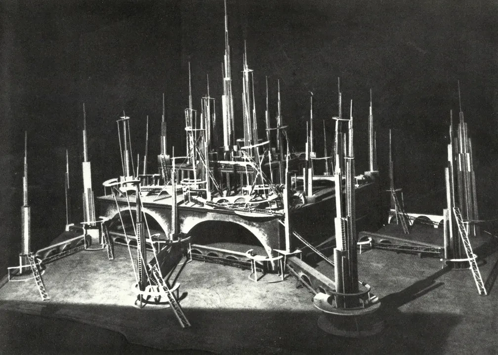 Макет города на&nbsp;Марсе для фильма «Аэлита», реж. Яков Протазонов, Москва, 1924