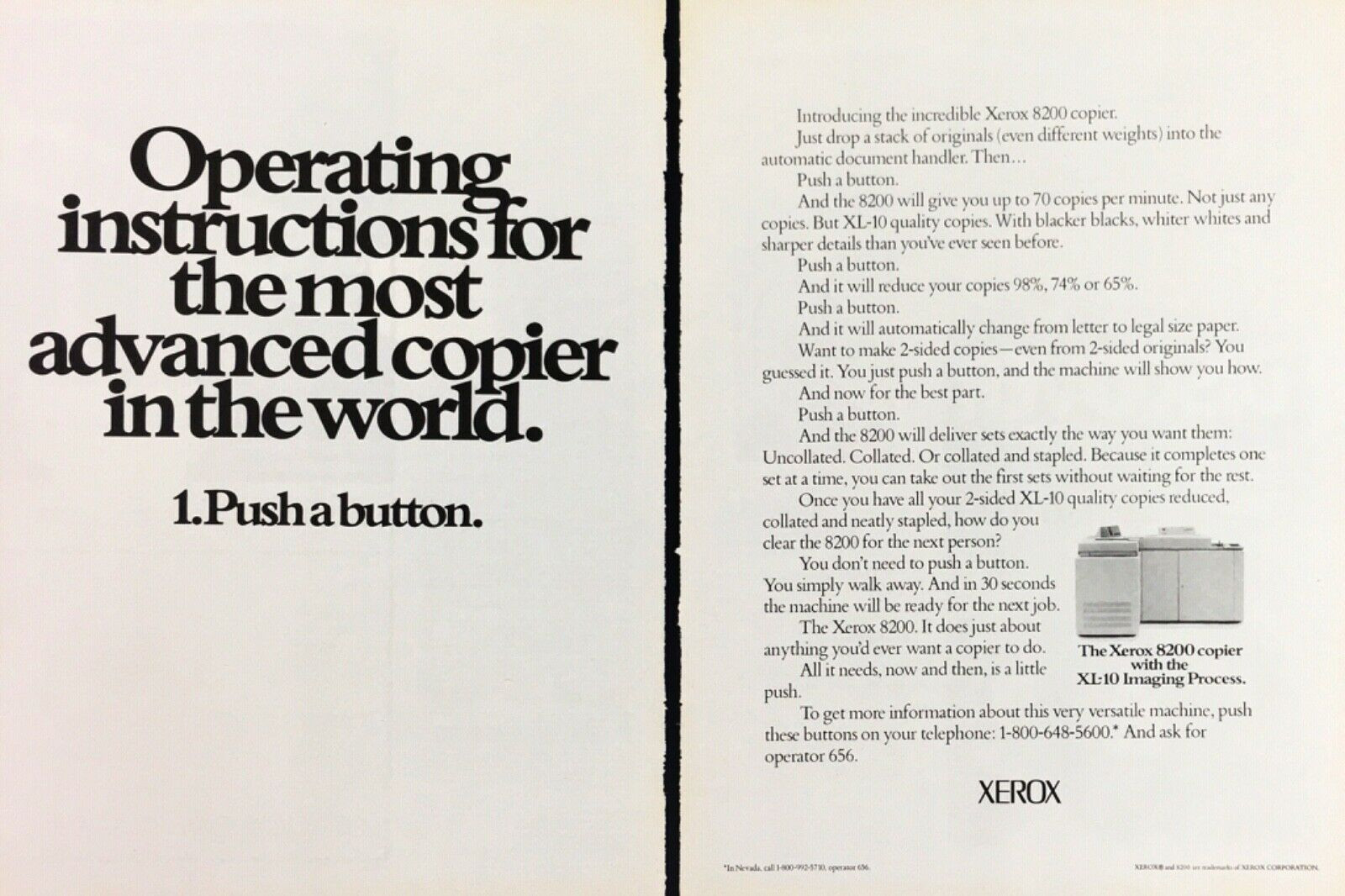Рекламный буклет Xerox 8200