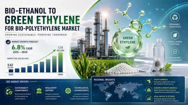 Bio-Ethanol to Green Ethylene Market Grows at 6.8% CAGR as Eco-Plastics Demand Spikes