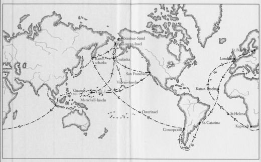 Маршрут «Рюрика» в&nbsp;1815&nbsp;— 1818&nbsp;гг