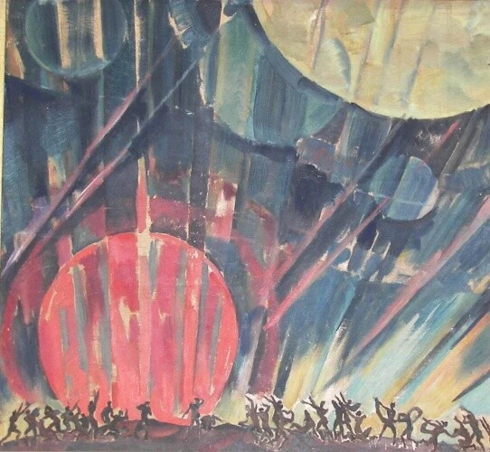 Константин Юон, эскиз к&nbsp;картине «Новая планета», 1920.