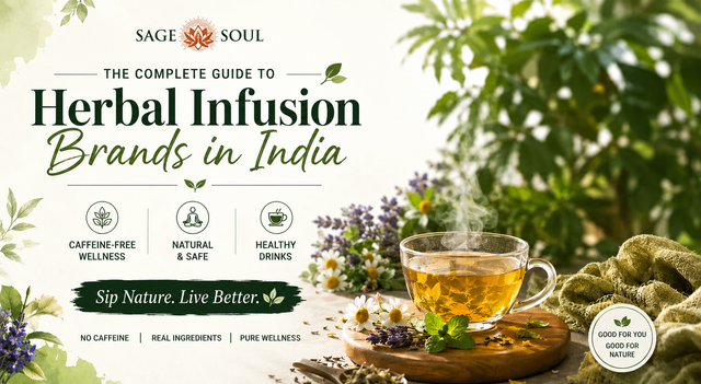 SAGE & SOUL: Complete Guide to Herbal Infusion Brands In India, Caffeine-Free Wellness, and Healthy Drinks 