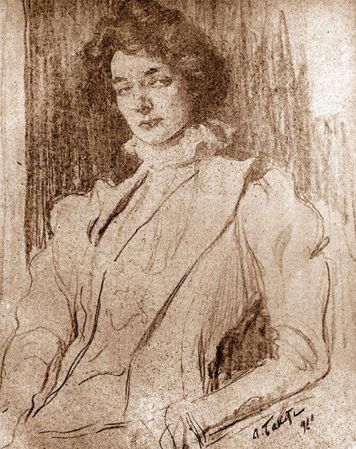 Л. Бакст. Портрет Зинаиды Гиппиус.&nbsp;1900