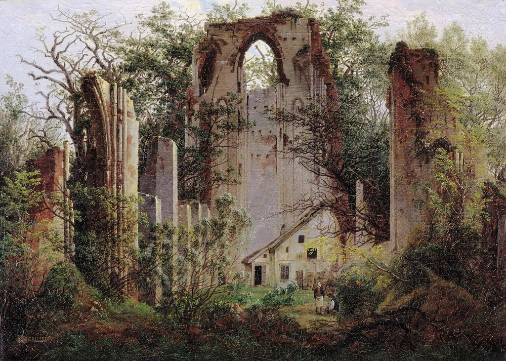 «Руины аббатства Эльдена близ Грайфсвальда». Каспар Давид Фридрих. 1825