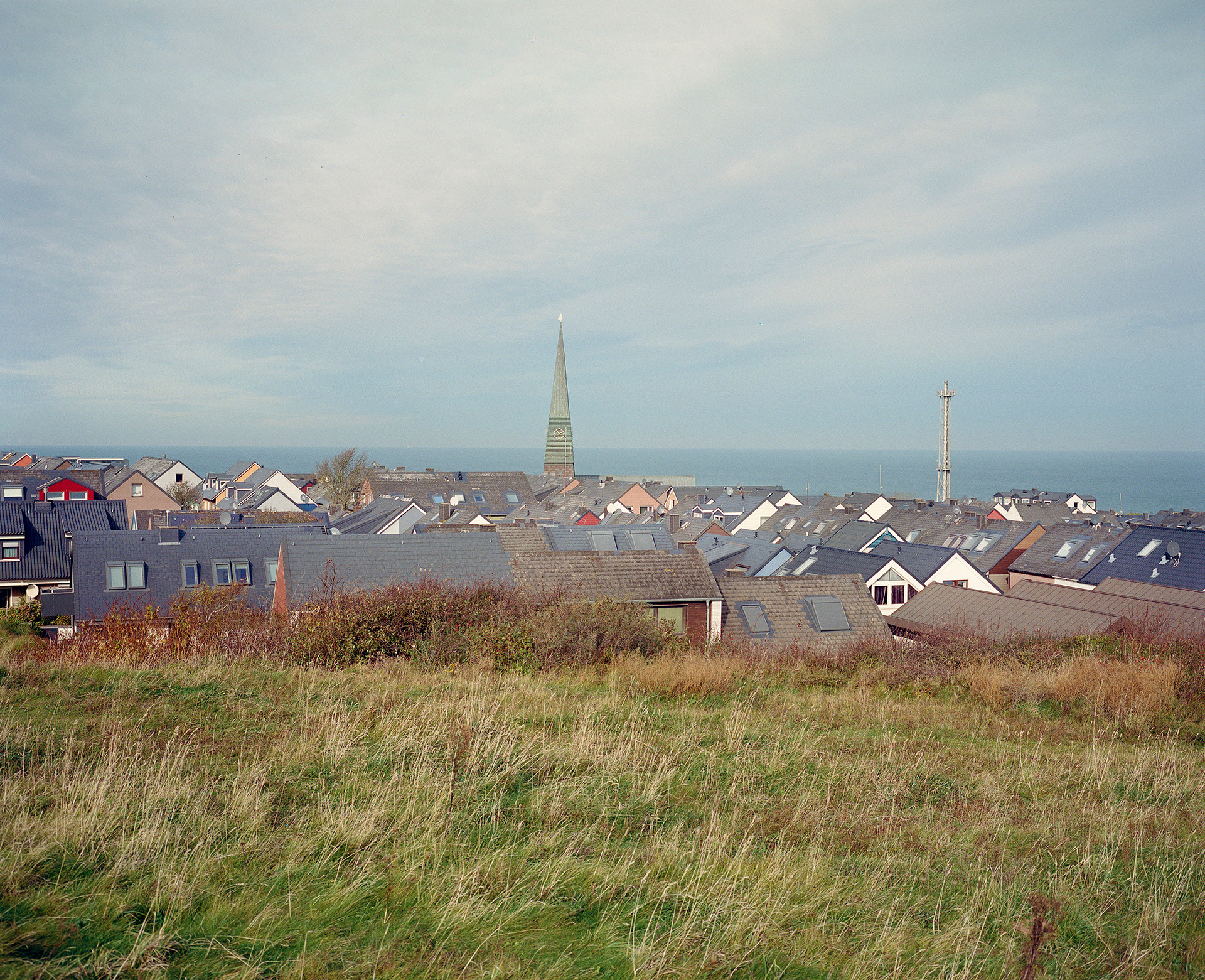 View of the Upper part of the Helgoland Island with the North Sea in the background