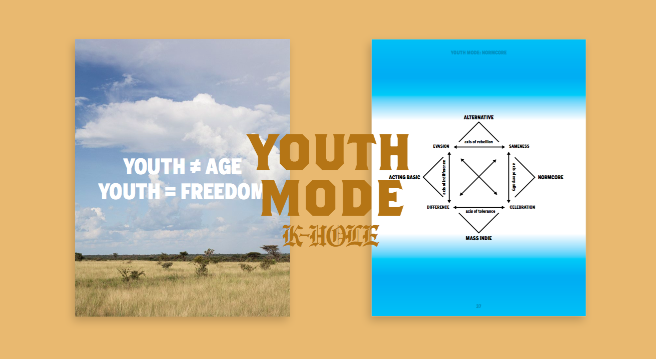 Обложка отчета Youth Mode, который задал параметры употребимости понятия «нормкор»
