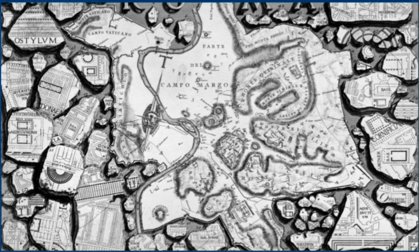 Пиранези. «Карта античного Рима» из&nbsp;серии «Римские древности». 1756.