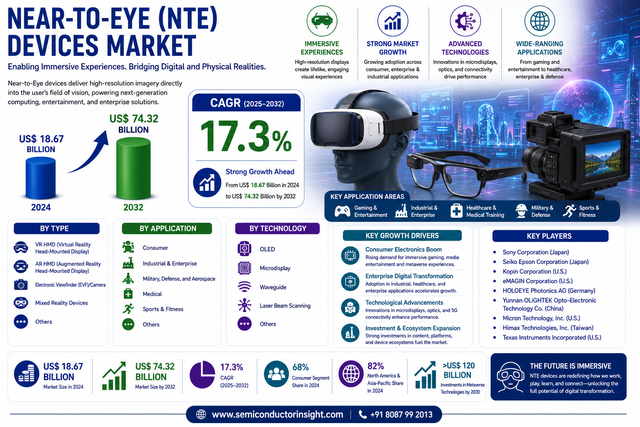 Near-to-Eye Devices Market CAGR 17.3% by 2034