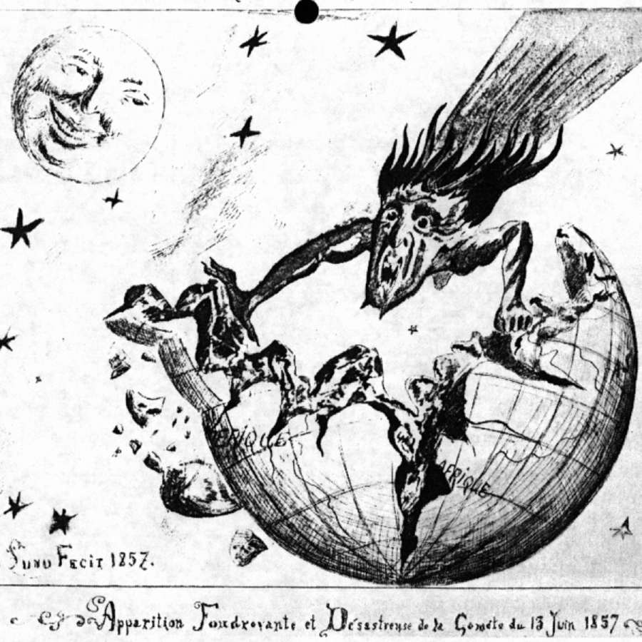 Карикатура 19 века про&nbsp;комету Галлея