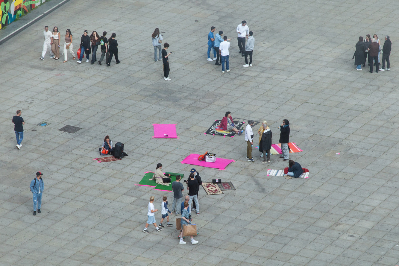 ORED Recordings in Voices Otherwise residency in Open Air Museum of Decoloniality by de_colonialanguage collective, Alexanderplatz, Berlin, June 2025