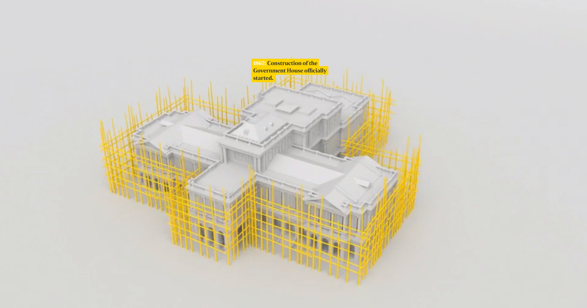 Элементы 3D-графики в&nbsp;мультимедийном проекте “Inside the Istana”. Скриншот страницы проекта