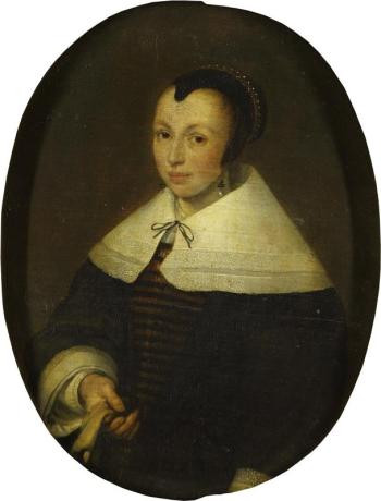 ерборх, Герард Младший Портрет дамы (нач. 1650-х гг.).Дерево, масло. 18×14 (овал). ГМИИ им.&nbsp;А.С.&nbsp;Пушкина
