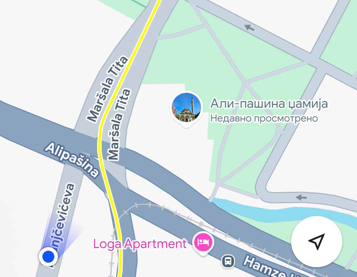 Где находится мечеть Али-паши? На проспекте Маршала Тито.