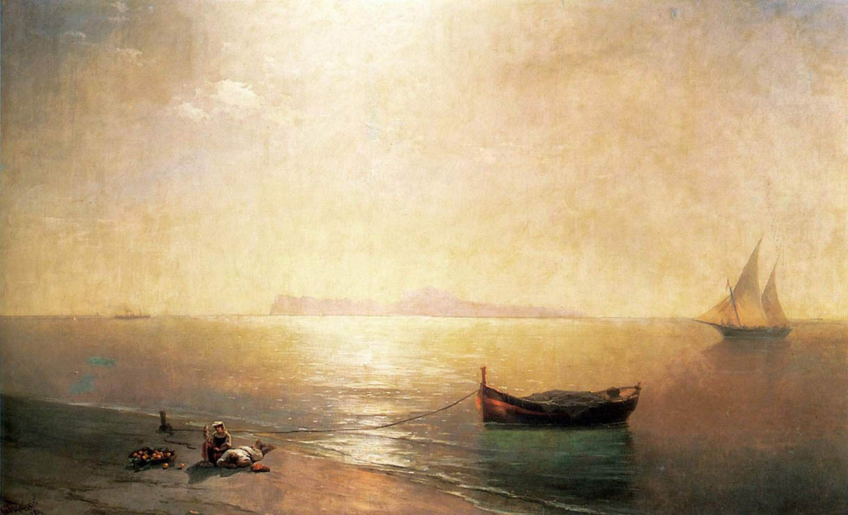 Идиллический пейзаж И.К.&nbsp;Айвазовского «Штиль» (1837) 