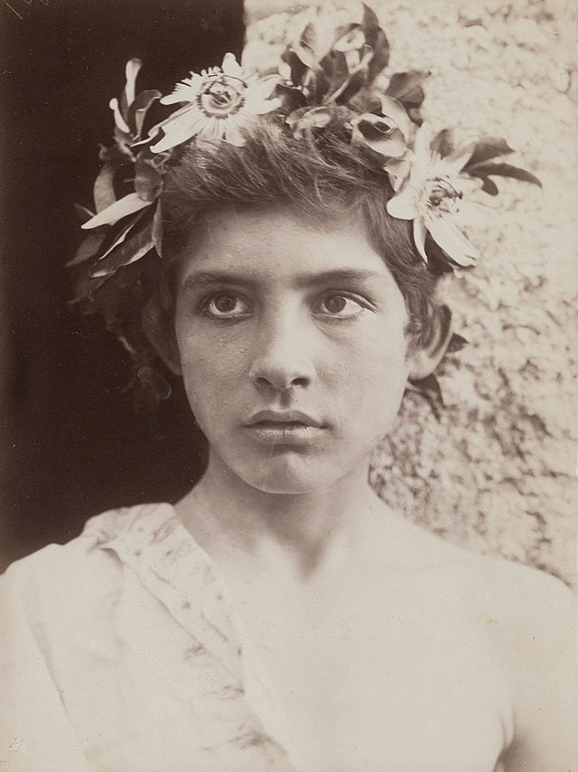 Boy with Passion-flowers in his hair