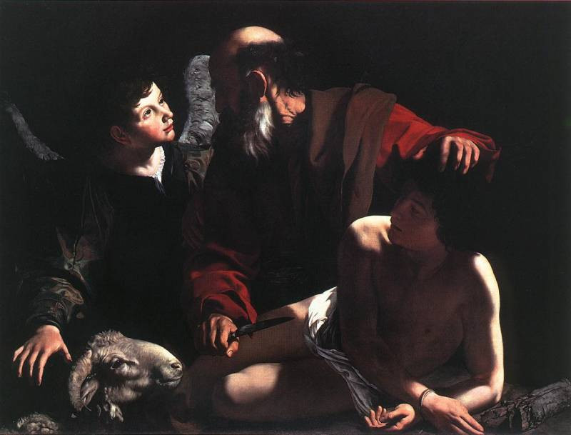 Принесение в&nbsp;Жертву Исаака, Микеланджело Караваджо