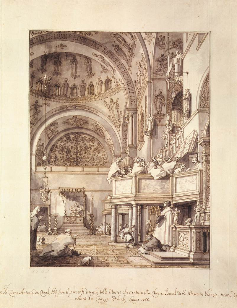Каналетто. Собор Сан-Марко с&nbsp;певчими, 1766