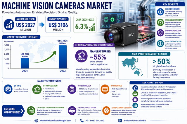 Machine Vision Cameras Market CAGR 6.3% by 2034