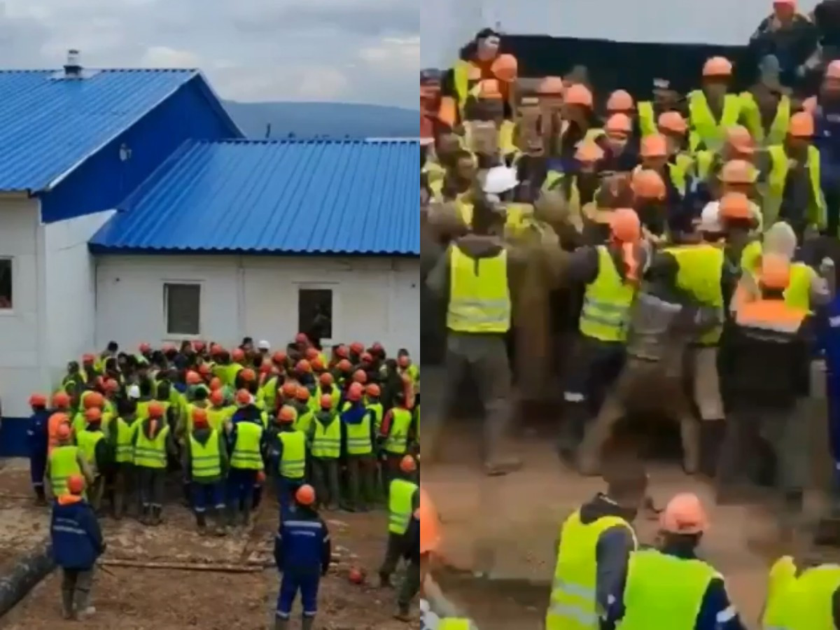 Потасовка​ между рабочими на ​стройплощадке на северо-западе Москвы из-за бесплатной еды 