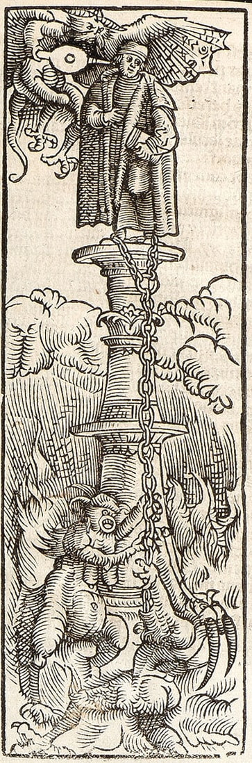 9. Памятник еретику. Бернард Люксембургский. Каталог еретиков. Кёльн, 1523.