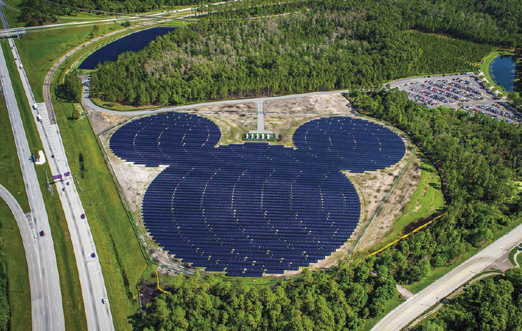 Солнечная электростанция Duke Energy во&nbsp;Флориде, обеспечивающая энергией корпорацию Disney в&nbsp;Орландо. Источник: cleanenergy.org