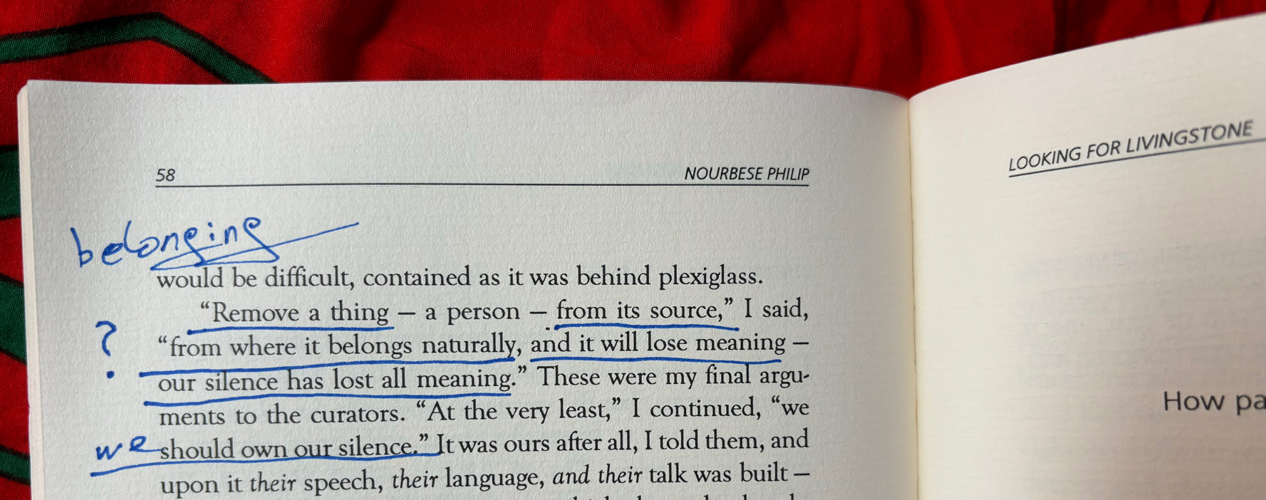 M. NourbeSe Philip, Looking for Livingstone: An Odyssey of Silence 