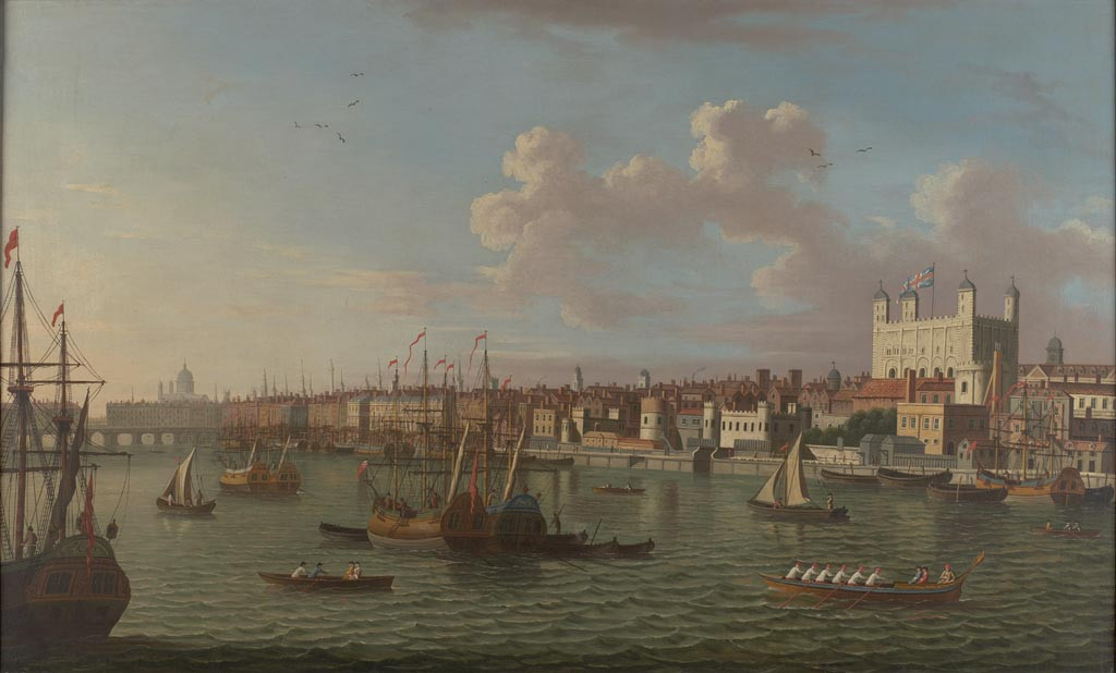 Темза, Лондон. Неизвестный художник. 18 век