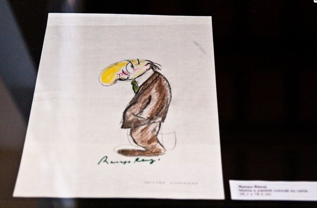 Карикатура Федерико Феллини на&nbsp;своего друга, критика Ренцо Ренци