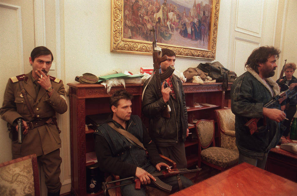 Захват дворца Чаушеску в&nbsp;ходе революции, 1989&nbsp;год