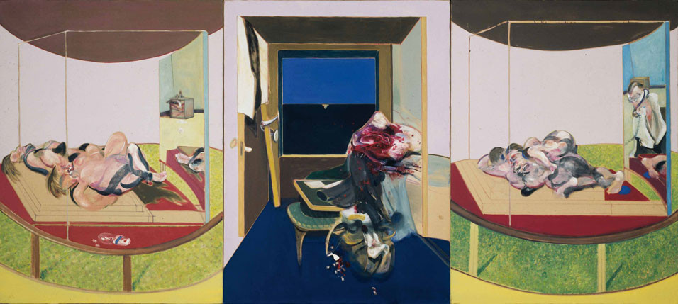 Francis Bacon,Tiptych inspired by T.S Eliot’s Poem “Sweeney Agonistes”, 1967