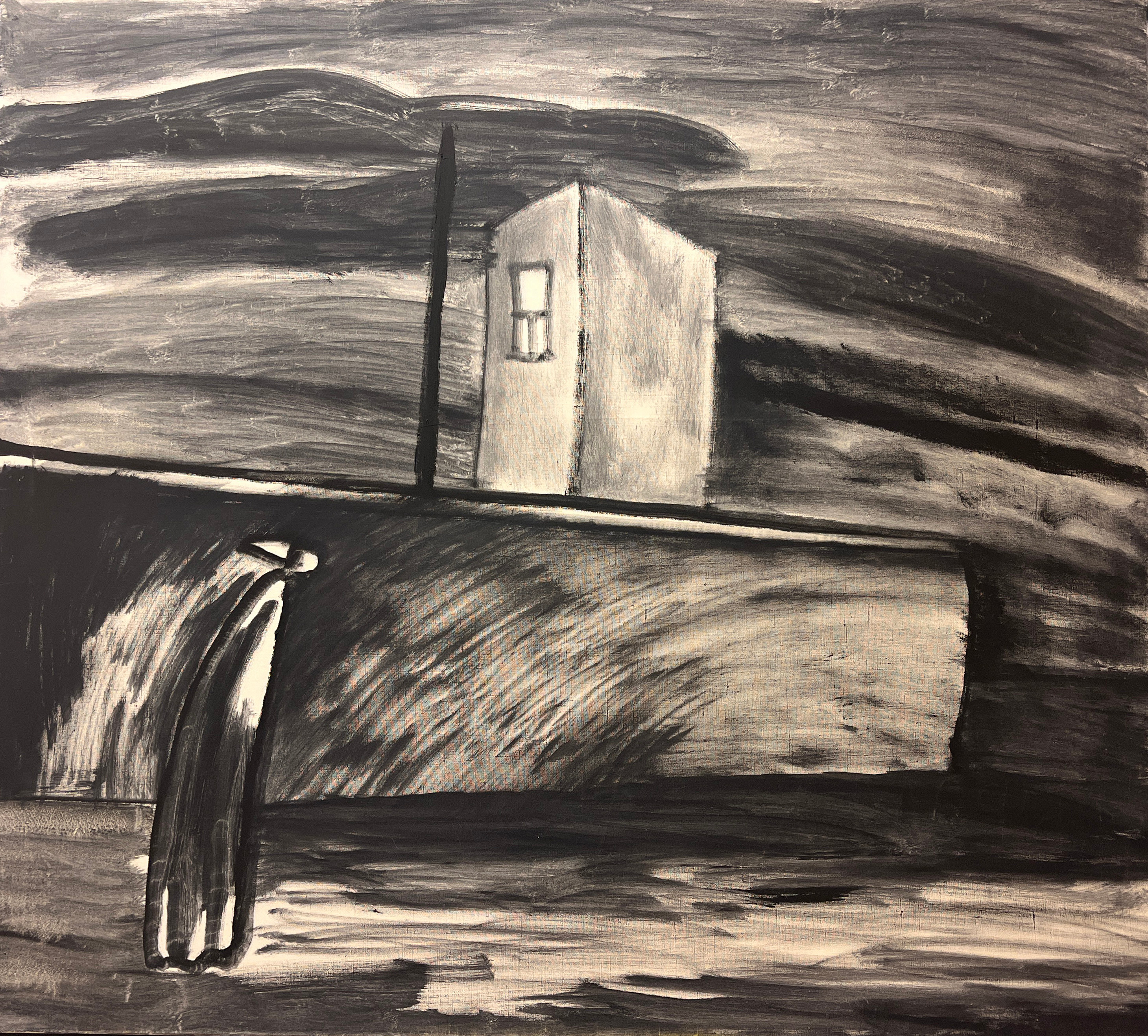 Тени всё бродят у тюрем… 2005, холст, масло 60 × 80 см Коллекция Юрия Молодковца